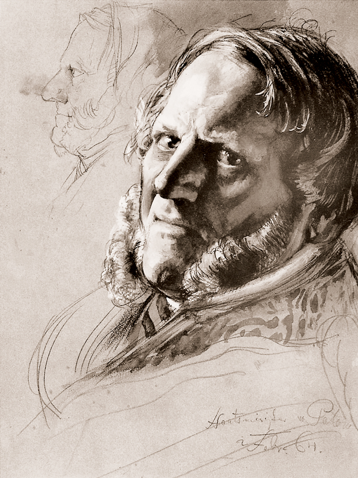  Adolpyh Von Menzel —— 国务大臣巴伦·凡·帕图的肖像